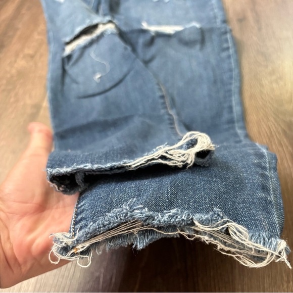 Eunina Dark Blue Distressed Skinny Jeans - Picture 4 of 6